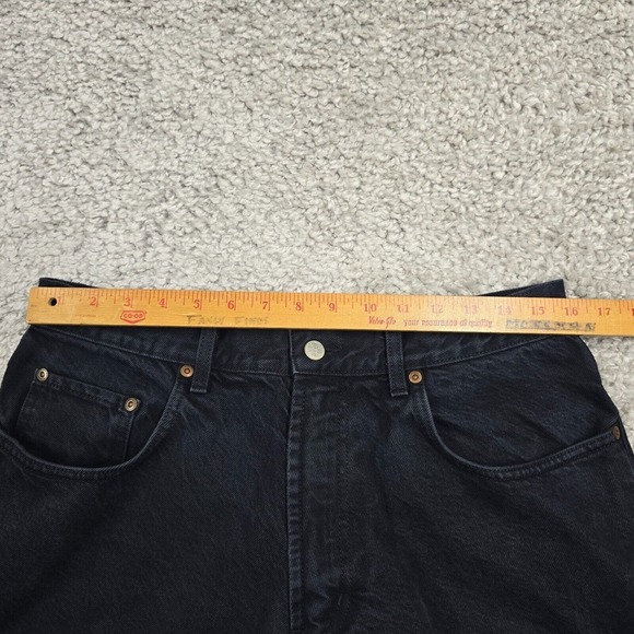 Lucky Brand Mens Black Dungarees 34 (Fits 31x33) Relaxed Tapered USA Vintage Fit - Picture 9 of 13